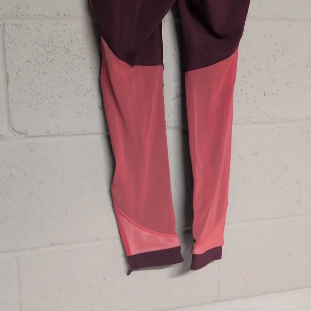 Lululemon Zip The Line Leggings Ruby Poppy Coral 23” Hi-Rise Nulux Size 4 - Picture 7 of 8